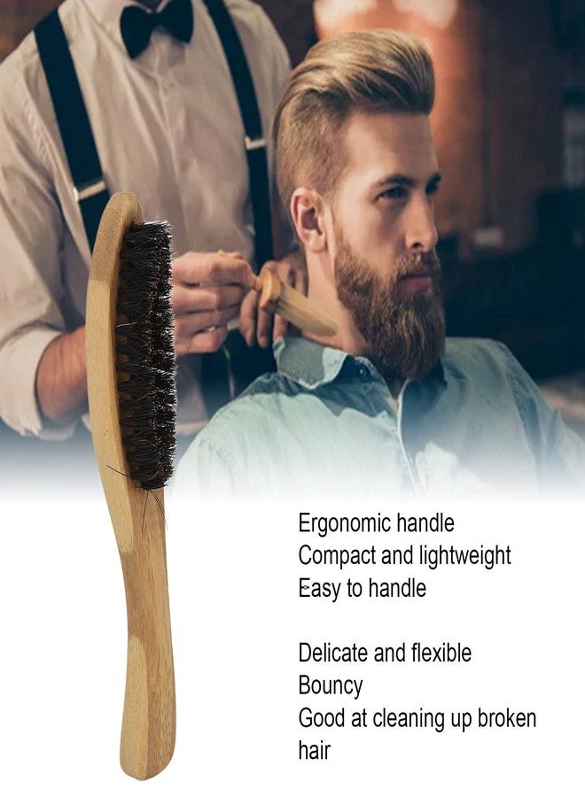 Luatoxry Beard Brush for Men, Bamboo Wood Mustache Brush with Imitation Brushes, Protable Beard Brushes, Strong Toughness Beard Grooming Brush for Mustache Straightening, 6.6in - Image 5